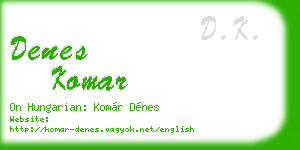 denes komar business card